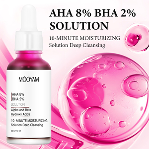 Nhãn Hiệu Riêng OEM Aha 8% + Bha 2% Mặt Huyết Thanh Trực Tiếp Nhà Máy <span class=keywords><strong>10</strong></span>-Phút Tẩy Tế Bào Chết Giải Pháp Sâu Lột 30Ml Mooyam Mặt Huyết Thanh - Product Image 6