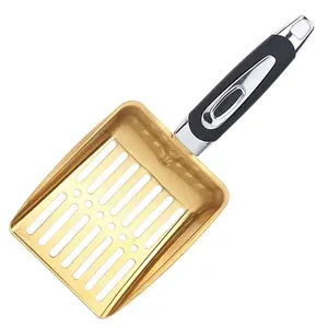 Paletta per lettiera per gatti in metallo con manico lungo e raccoglitore per pale profonde per gatti gattini lettiera strumento per la pulizia di articoli per animali domestici - Product Image 3