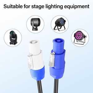 Powercon In Out Power <b>Cable</b> 16AWG 1m Audio <b>Video</b> Connection - Product Image 3