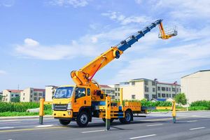 Sinotruk HOWO Cab With Sleeper 7 Sections Boom Aerial Lift Work Basket Platform <b>Truck</b> For Sale At Competitive Factory Price - Product Image 2
