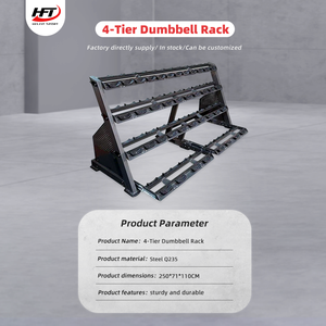 Equipo de Gimnasio, Soporte para Mancuernas de 20 Pares, Soporte de Almacenamiento para Mancuernas de 4 Niveles - Product Image 2