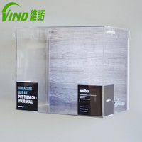 Boîte de présentation murale transparente en acrylique avec couvercle ouvrant, étagère cube tendance pour poupées en centre commercial, couleur et logo personnalisables