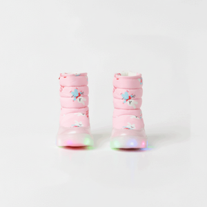 OZKIZ Korean Style LED Lights Kids Boots 2-7 Years Old Synthetic Upper Material Wholesale Children's Winter Fashion - Product Image 2
