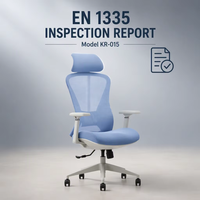 Chaise de bureau ergonomique en maille pivotante à 360° avec hauteur réglable pour ordinateur
