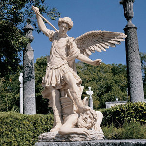 Estatua de Arcángel de San Miguel de mármol hecho <span class=keywords><strong>a</strong></span> mano de diseño famoso - Product Image 5