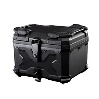Boîte à bagages pour moto de grande capacité 45L en PP - Boîte arrière de moto durable et anti-poussière - Coffre de moto