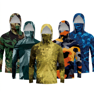 Vêtements de pêche personnalisés de haute qualité avec protection UV, séchage rapide, sublimation camouflage, chemise de pêche à manches longues - Product Image 1