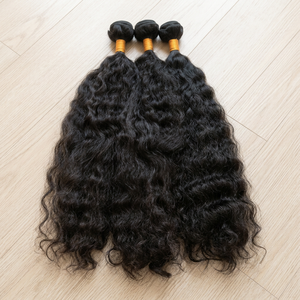Extensions de cheveux bouclés du temple indien brut Double trame Cheveux humains vierges Vagues droites et soyeuses Fabricant Fournisseur en Inde - Product Image 3