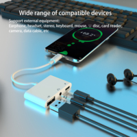 Hub USB-C 3-en-1 le plus récent avec puce DAC, prise audio 3,5 mm, adaptateur d'alimentation pour écouteurs pour téléphone mobile X/XS Max/XR/8 Plus