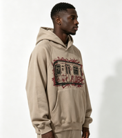 Felpa con Cappuccio Personalizzata WEIMI Kornit Stampata 100% Cotone Felpato Pesante Traspirante Eco-Friendly Effetto Spray Sbiadito Streetwear