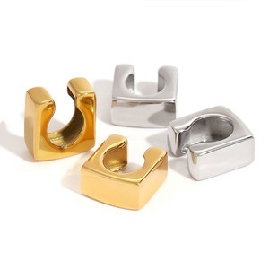Fashion 316L Stainless Steel 14k 18k Pvd Gold Plated Fine <b>Cuff</b> <b>Earrings</b> Jewelry Non Piercing <b>Earrings</b> for Women - Product Image 5