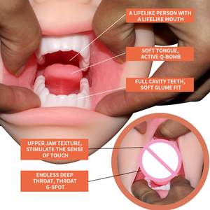 <strong>Hot</strong> Sell Silicone Mouth Vagina Masturbator Sex Toy Love <strong>Doll</strong> Pussy Vagina Masturbator <strong>for</strong> <strong>Man</strong> - Product Image 5