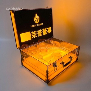 Presentador de botellas LED con logotipo personalizado, estuche de transporte para club nocturno de champán <span class=keywords><strong>VIP</strong></span>, características luminosas, fiesta de fin de año alimentada por batería adecuada - Product Image 4