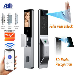Tuya WiFi App Serrure intelligente pour porte en bois Code numérique électrique 3D Reconnaissance faciale Serrure <span class=keywords><strong>de</strong></span> porte d'empreintes digitales Option <span class=keywords><strong>de</strong></span> stockage <span class=keywords><strong>de</strong></span> <span class=keywords><strong>données</strong></span> en nuage - Product Image 1