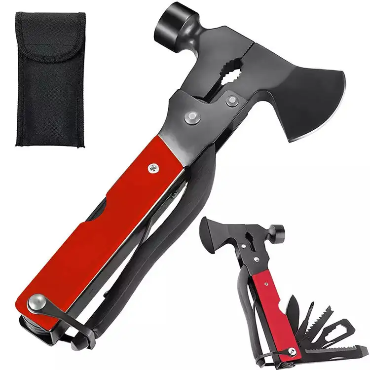 Survival Multi Use Tool Outdoor Gear Promotion Hiking Knife Axe Custom Kit Portable Multipurpose Pocket Tools