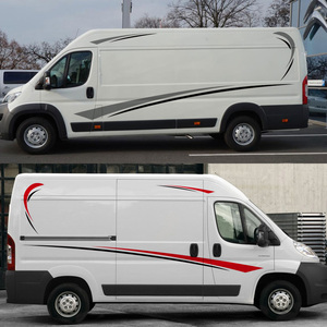 Set di 6 Adesivi per Auto, Grafiche Sportive in Vinile, Strisce per Camper, Decalcomanie per Peugeot Boxer, Citroen Jumper, <span class=keywords><strong>Fiat</strong></span> Ducato, <span class=keywords><strong>Accessori</strong></span> - Product Image 4