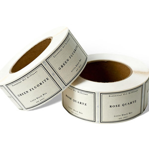 Wholesale Customized Professional Printing Perfume Stickers Textured Paper Roll Perfume Bottle Labels