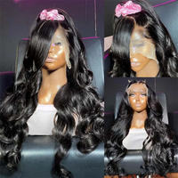 Pelucas de Cabello Humano con Ondas Suaves al por Mayor, Pelucas Frontales de Encaje Completo 360 para Mujeres Negras, Peluca Frontal de Encaje HD Transparente, Cabello Humano Peruano