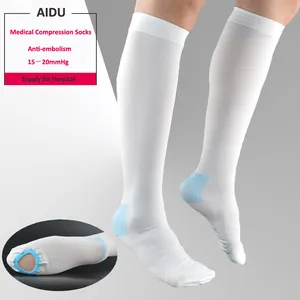 Diz yüksek 15-20mmHg anti emboli tıbbi kompresyon çorapları