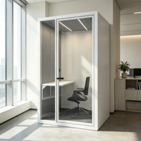 Cabine de bureau mobile insonorisée pour hôtel, cabine d'enregistrement avec design préfabriqué pour l'intimité