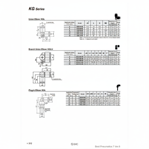 นิวเมติก SMC ฟิตติ้งแบบ one-touch KGL04-00ชิ้นส่วนนิวเมติก - Product Image 1