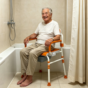 Silla de Ducha y Baño Mejorada <span class=keywords><strong>para</strong></span> Personas Mayores/Discapacitadas, Sillas de Aleación de Aluminio con Altura Ajustable <span class=keywords><strong>para</strong></span> Baño y Uso en el Inodoro - Product Image 2