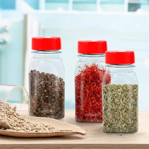 Échantillons Gratuits : Pots à Épices Transparents en PET avec Couvercle à Rabat, Salière en Plastique - Product Image 4