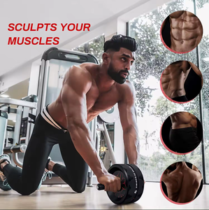 Snbo actualizado 3 en 1 rebote automático cuatro dos codo soporte ABs rueda rodillo con rodillera - Product Image 6