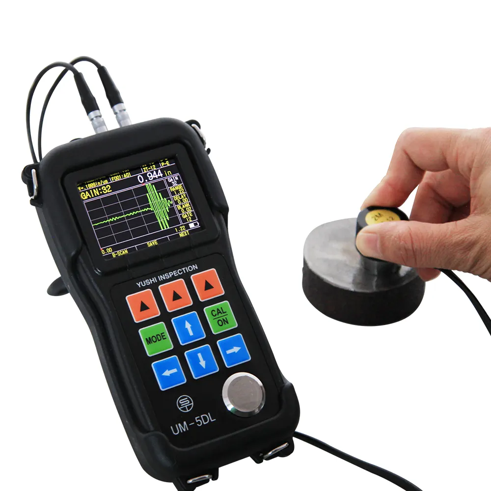 Medidor de espesor ultrasónico, medidor de prueba de espesor digital de 0,02 ''a 20'', medidor de prueba de espesor