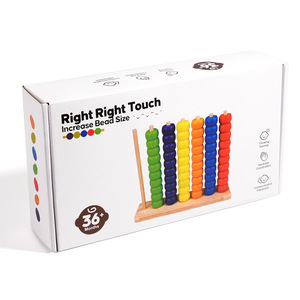 Jouet éducatif en bois coloré avec perles pour l'apprentissage précoce, le comptage et l'association des couleurs, amusant pour la <span class=keywords><strong>maternelle</strong></span>, boîte de couleurs - Product Image 4