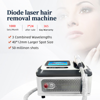 Appareil d'épilation au laser diode médical portable Superlaser 755/808/1064nm 3 longueurs d'onde 3600W de puissance Épilation permanente