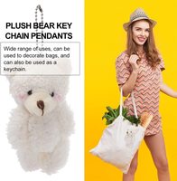 Mini ours en peluche personnalisé en peluche, petit ours en peluche doux Animal jouet sac à main pendentif porte-clés