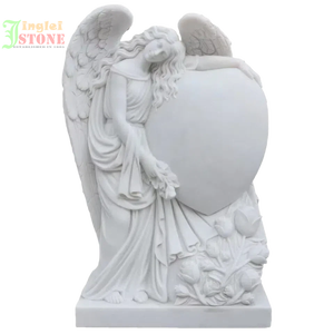 Оптовая продажа: надгробие из полированного гранита ручной работы в форме двойного сердца для мемориала, для наружного использования - Product Image 1