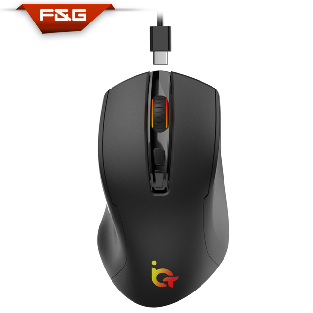 2.4GHz Wireless and Wired Dual Mode RGB Gaming Mouse with Qi Wireless Charging Function