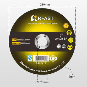 قرص قطع فائق الرقة مقاس 9 بوصات 230 مم للجلاخة الزاوية، عجلة جلخ للفولاذ المقاوم للصدأ، توريد مباشر من المصنع - Product Image 5