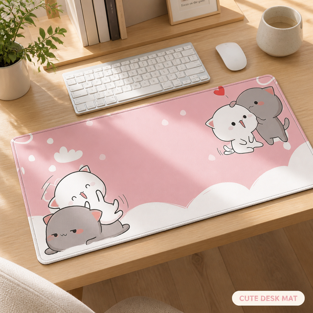 Pink Gaming Mouse Pad Large Non-Slip Natural Rubber Base 3mm Thick 80x30cm Extra Large Desk/Office/Home Pad