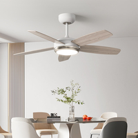 Nouveau 2025 – Ventilateur de plafond LED de luxe 42 pouces avec éclairage et lampe, prix usine