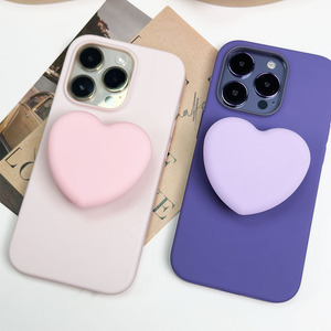 Bán buôn Silicone popping Ổ cắm điện thoại dễ thương phim hoạt hình hình trái tim điện thoại di động chủ tùy chỉnh rõ ràng grip với 3M dính điện thoại di động đứng - Product Image 5