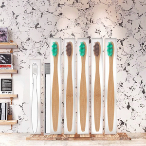 Natural Adult <b>Toothbrush</b> with Soft for Fiber Bristles Plastic for Handle <b>Disposable</b> Eco-Friendly for Hotel Home Travel Use - Product Image 4