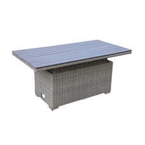 9 Seater Wicker Rattan Sofa Set with <strong>Rising</strong> Wood <strong>Table</strong> Modern Outdoor Dining <strong>Furniture</strong> for Hotels and Parks - Product Image 3