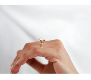 Anillo de compromiso con diamante de laboratorio certificado por IGI de 2 quilates, corte redondo, color E, claridad VS, diseño solitario clásico, anillo creado en laboratorio para mujer. - Product Image 3