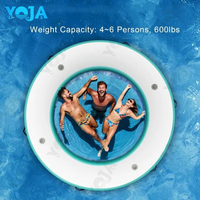 Plateforme flottante gonflable de luxe en PVC double paroi haute résistance pour piscine, capacité 100-500 kg