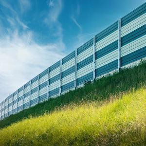 Clôture acoustique extérieure commerciale Murs <span class=keywords><strong>de</strong></span> barrière acoustique à micropores pour la réduction du bruit en PVC acrylique Installations distribuées - Product Image 3