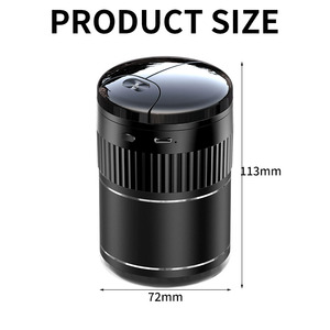 Posacenere per <span class=keywords><strong>Auto</strong></span> Rimovibile con Indicatore, Senza Fumo, Portabicchieri Tascabile, Sensore Automatico a Induzione, Coperchio con Luce LED Blu Timbear - Product Image 6