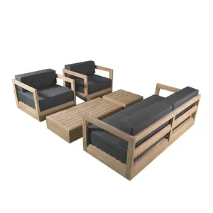 Living Room Wooden Furniture Sofa set Covers 5 Seaters Home And Garden Furniture Teak Sofa Set Outdoor