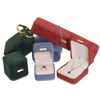 Nouvelle boîte cadeau de luxe LATEEN en microfibre rectangulaire unie pour bague, boucles d'oreilles, pendentif, collier, idéale pour demande en mariage, modèle 260507