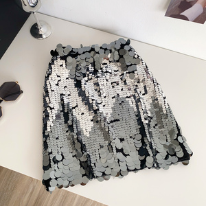 Minifalda Brillante <span class=keywords><strong>con</strong></span> Lentejuelas 2026, <span class=keywords><strong>Falda</strong></span> Lápiz Ajustada de Cintura Alta para Fiesta y Club - Product Image 3