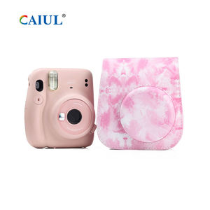 CAIUL กระเป๋าหนัง PU สะพายไหล่, เคสป้องกันกล้องสำเร็จรูปพร้อมพื้นผิวสีชมพูอุปกรณ์เสริมกล้องขนาด11/12/9/7 - Product Image 5