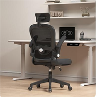 Accoudoir 3D réglable chaise d'ordinateur de bureau chaise de personnel à domicile maille rayée soutien lombaire chaise de bureau en maille pivotante