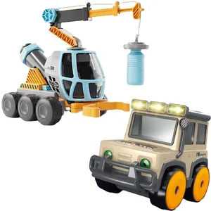 趋势产品diy装配工程多功能工程汽车玩具儿童望远镜游戏套装焦耳儿童